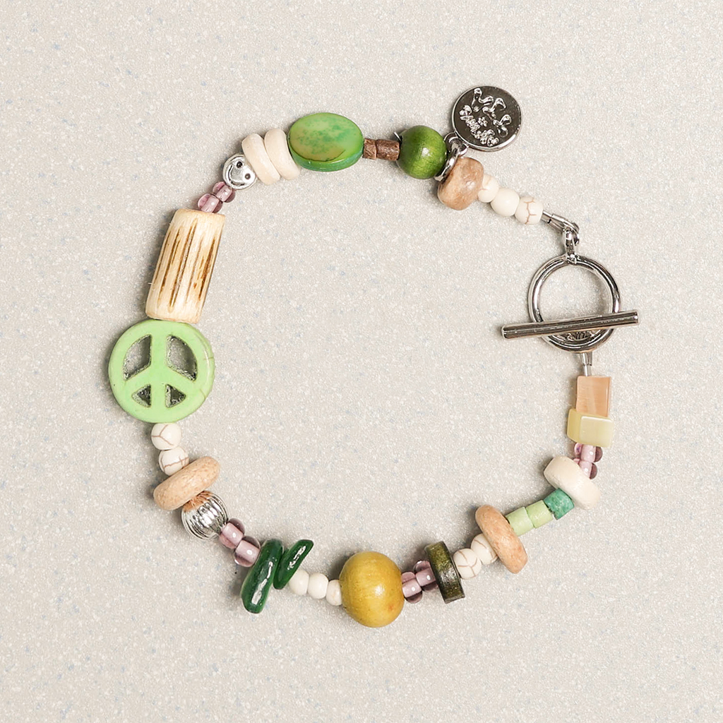 Towtow Archive - Peacemark Symbol Bracelet Leaf (Green) product image 3 | TRAB K-Fashion Australia
