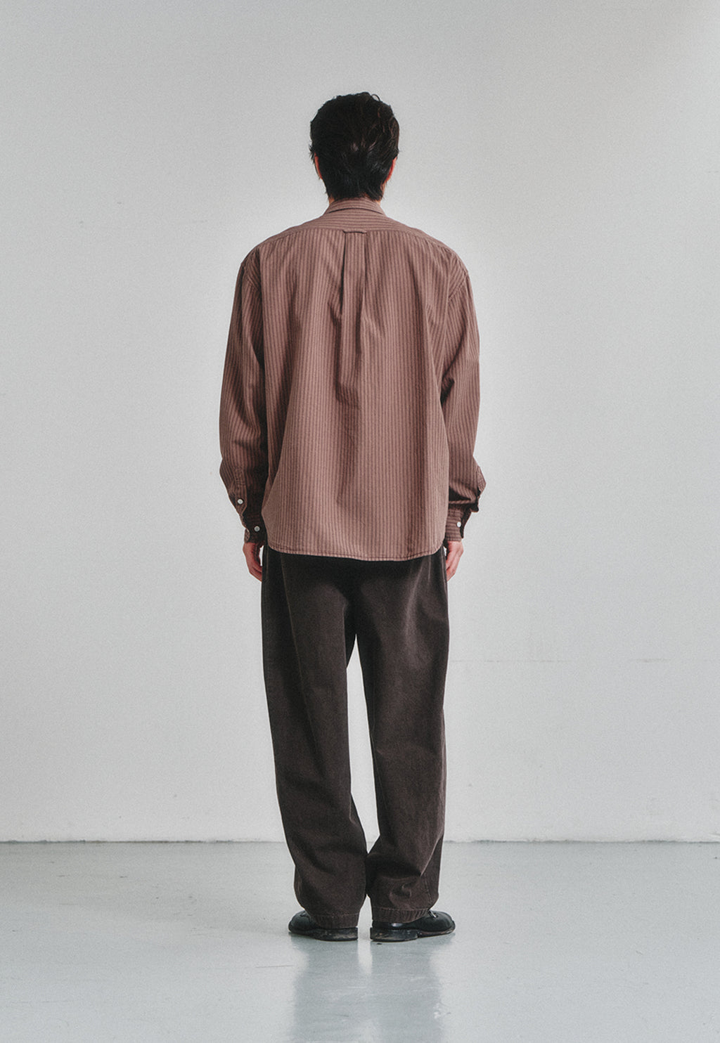 Art if acts - Cotton Side Tuck Curved Trousers (Wood) product image 4 | TRAB K-Fashion Australia