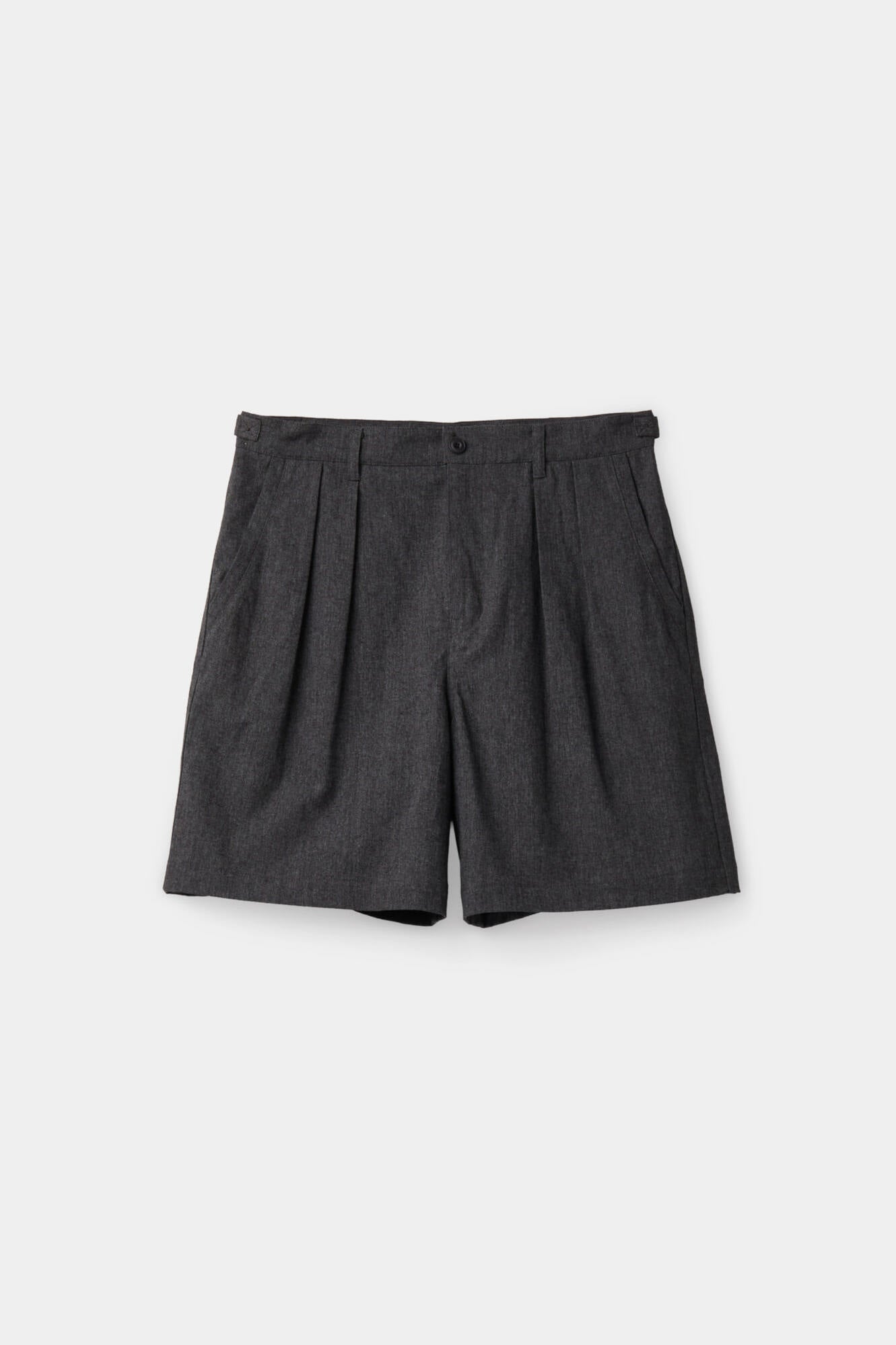 Coor - Two Tuck Linen Short Pants (Charcoal) product image 1 | TRAB K-Fashion Australia