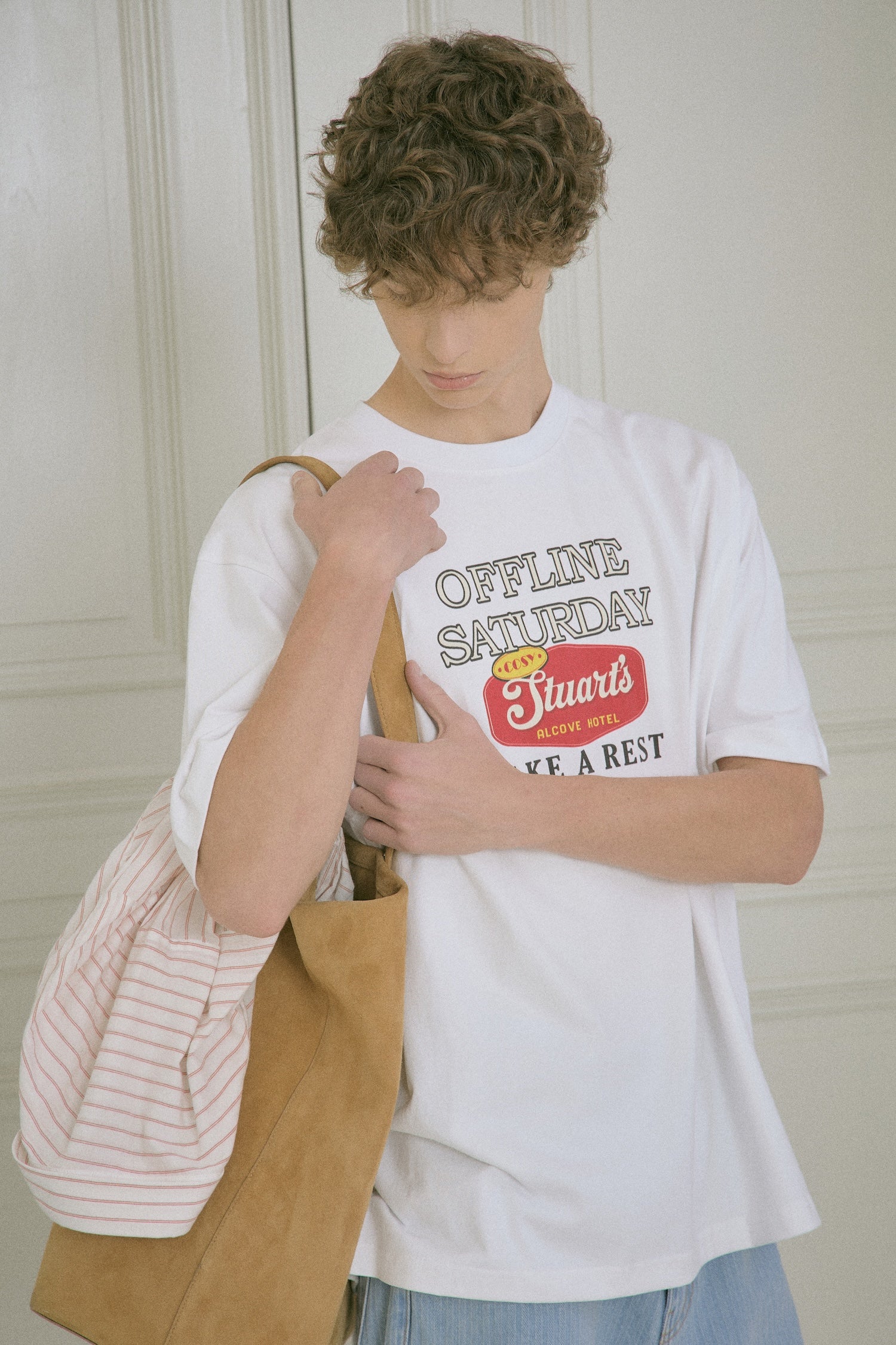 STU - Sign Printing T-Shirt (White) product image 6 | TRAB K-Fashion Australia