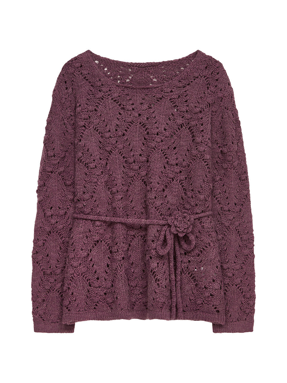 Margarin Fingers - Corsage Pointelle Pullover (Violet) product image 2 | TRAB K-Fashion Australia