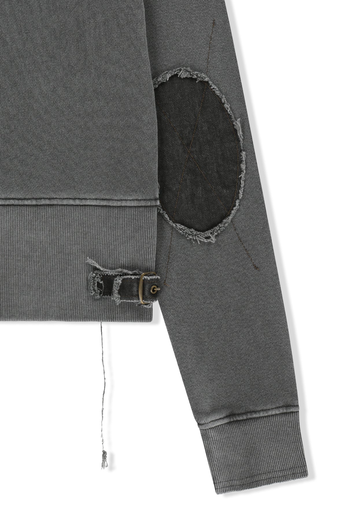 Matin Kim - Faded Washed Hoody Zip Up (Charcoal) product image 5 | TRAB K-Fashion Australia