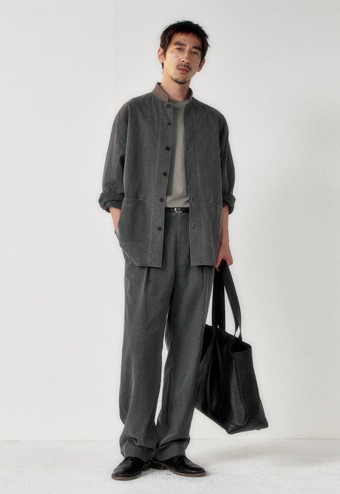 Art if acts - Linen Oriental Jacket (Charcoal) product image 1 | TRAB K-Fashion Australia