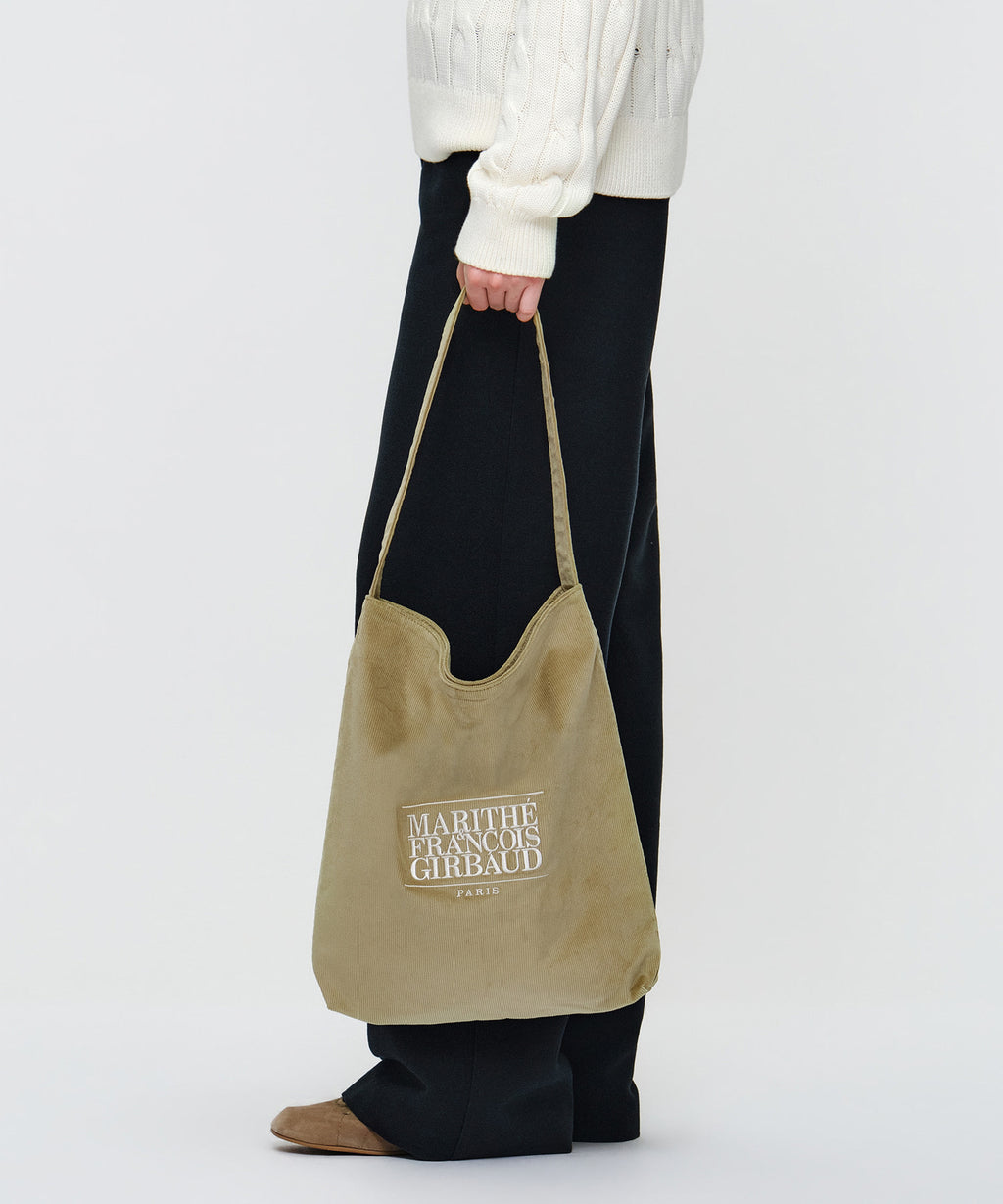 Marithe & Francois Girbaud - Classic Logo Corduroy Bag (Beige) product image 6 | TRAB K-Fashion Australia