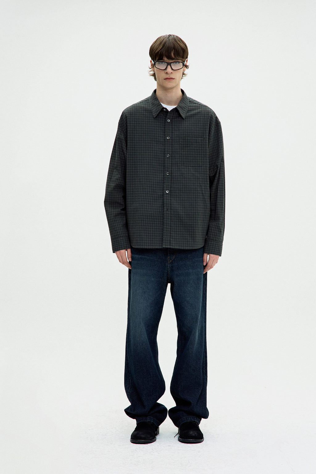 Coor - Plaid Seersucker Check Shirt (Green) product image 2 | TRAB K-Fashion Australia