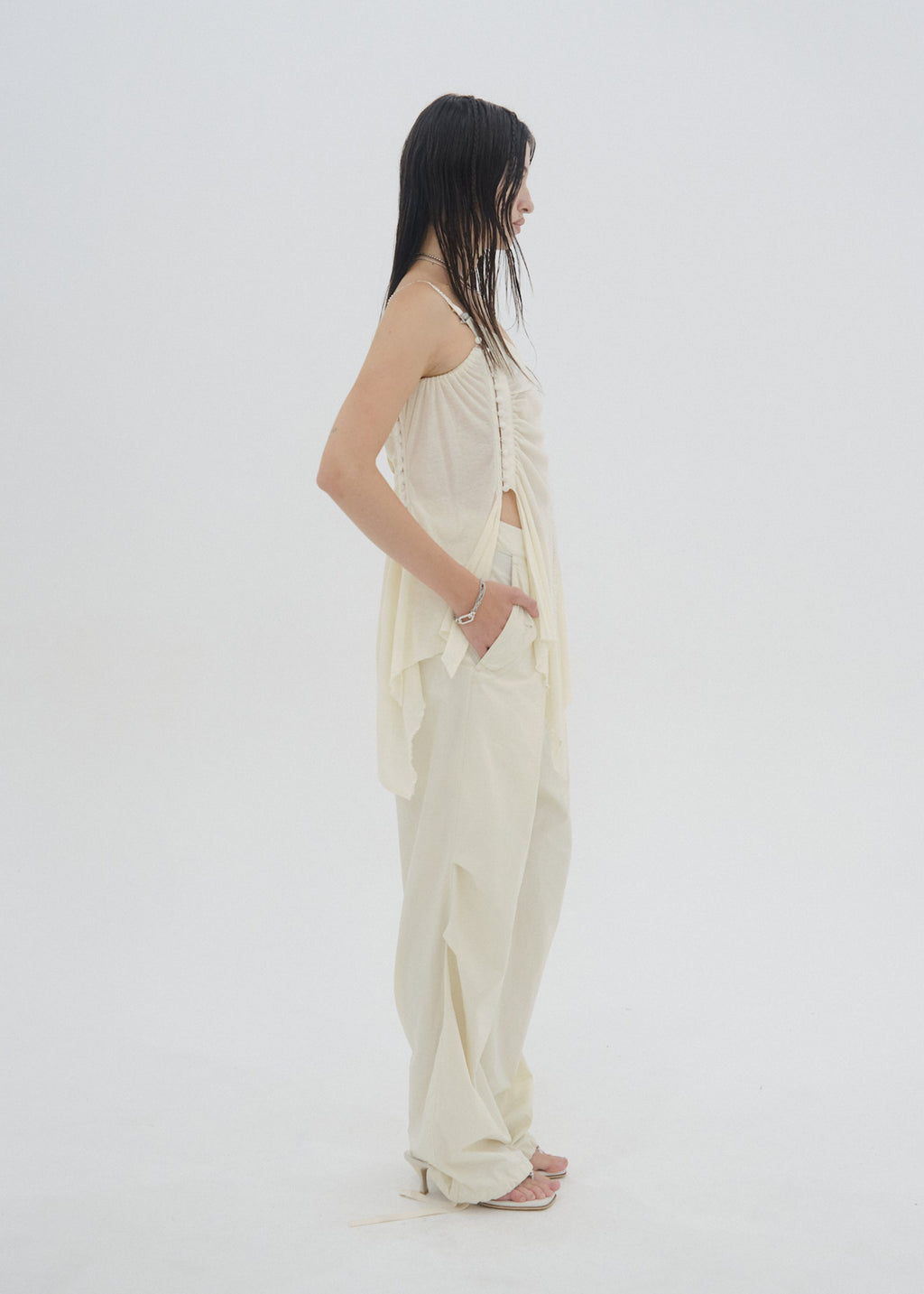 Hyein Seo - Pocket Pants w/ Waist Bag (Ivory) product image 7 | TRAB K-Fashion Australia