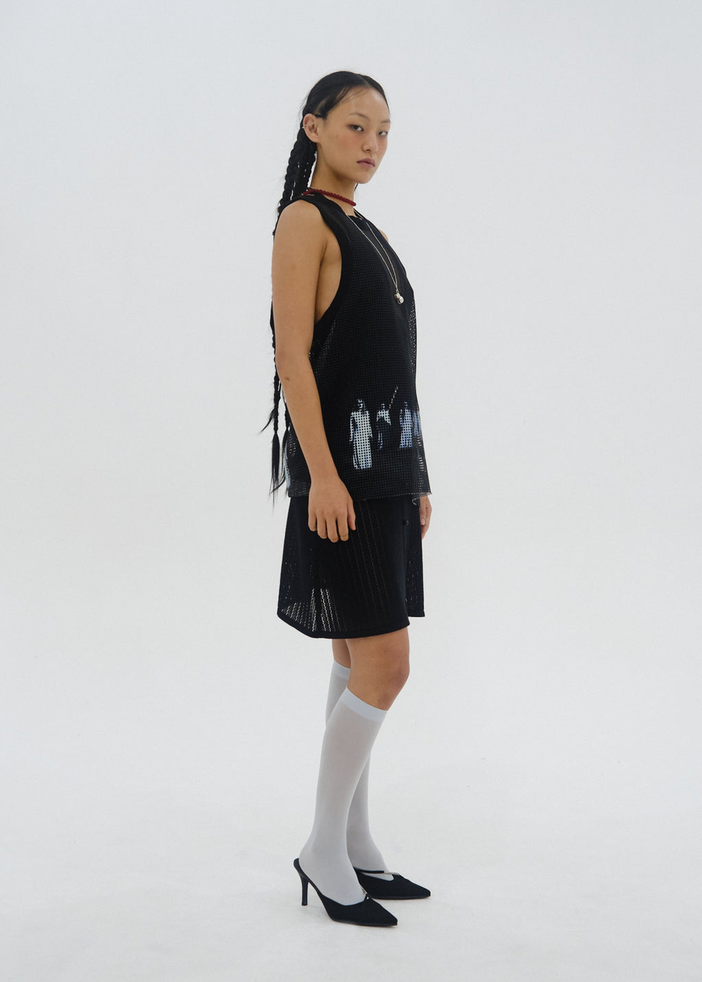 Hyein Seo - "JR" Mesh Sleeveless (Black) product image 7 | TRAB K-Fashion Australia