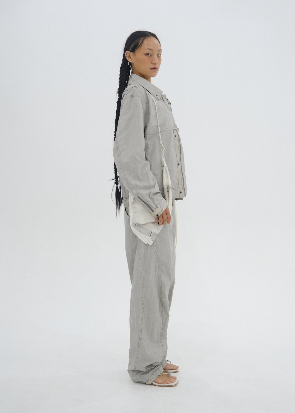 Hyein Seo - Dyed Cotton Jacket (Moon Grey) product image 7 | TRAB K-Fashion Australia