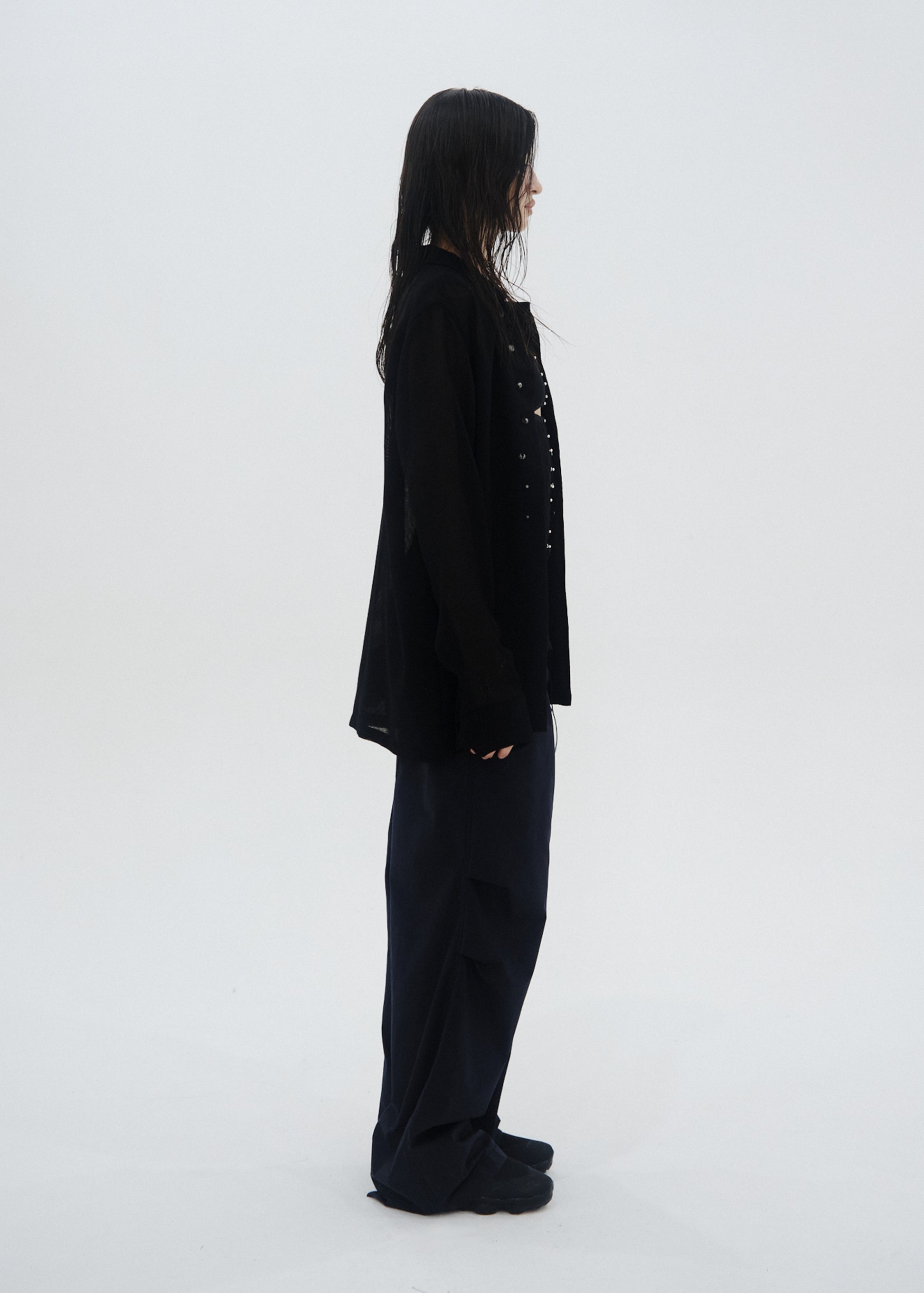 Hyein Seo - Seed Button Shirt (Black) product image 7 | TRAB K-Fashion Australia
