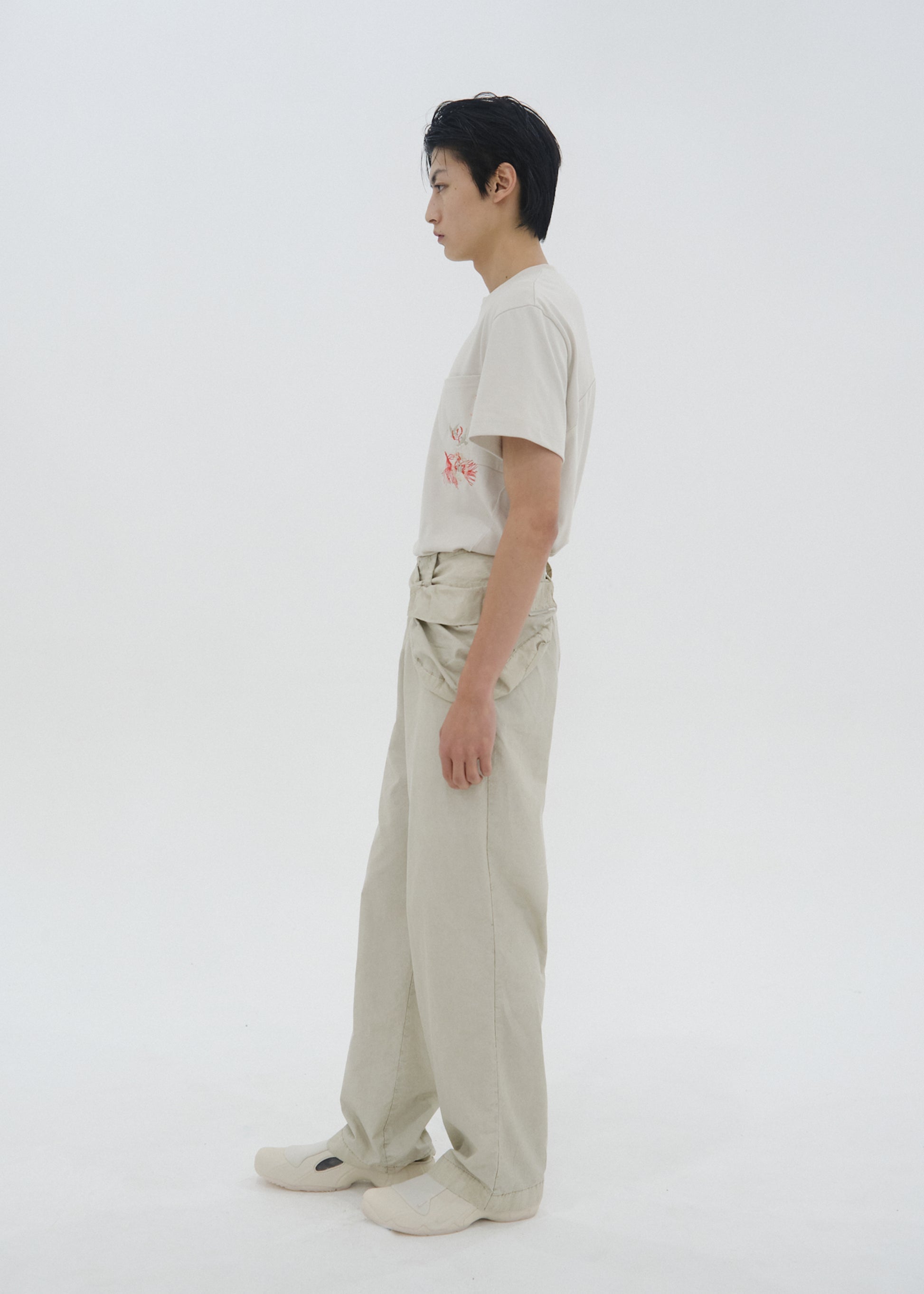 Hyein Seo - Cotton Pants w/ Waist Bag (Greige) product image 7 | TRAB K-Fashion Australia