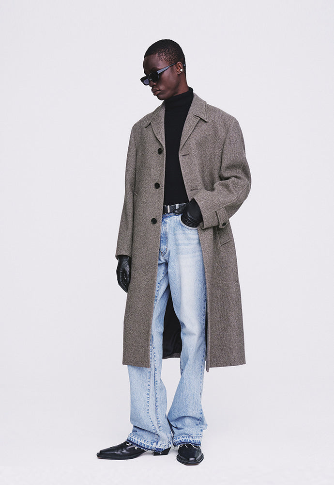 Tonywack - Caviar Wool Bal Collar Tailored Coat (Beige) product image 5 | TRAB K-Fashion Australia