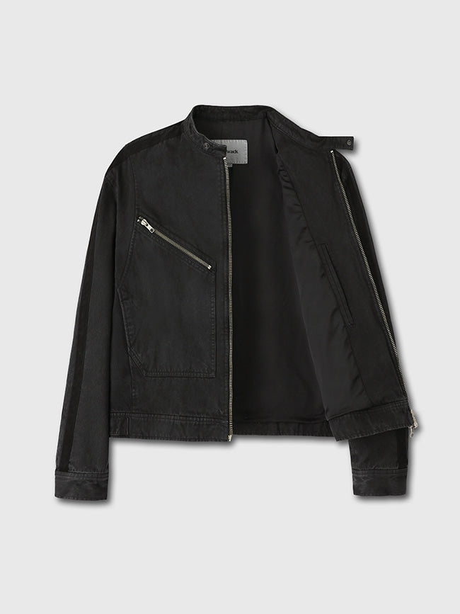 Tonywack - Garment-Dyeing Hard Twist Cotton Café Racer Jacket (Faded Black) product image 8 | TRAB K-Fashion Australia