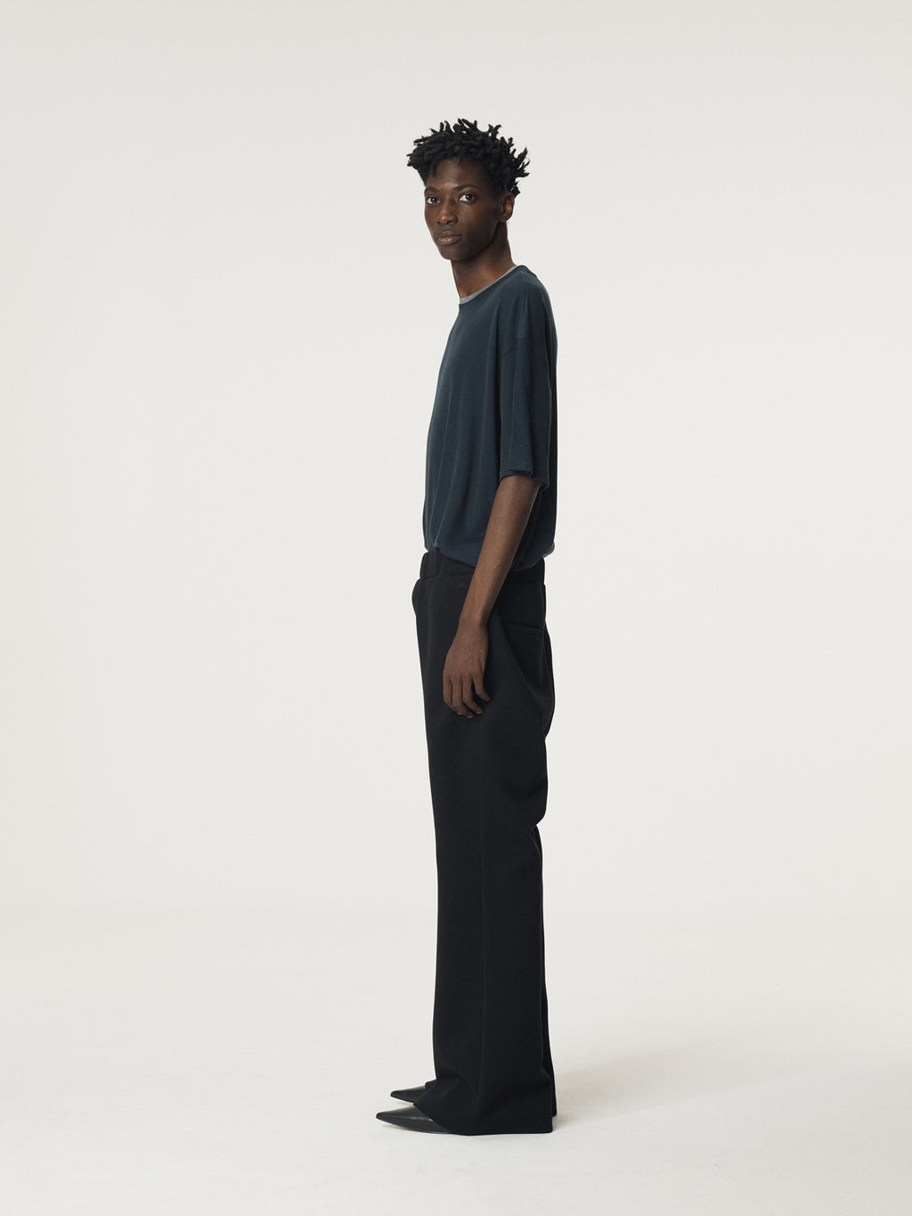 Recto - Flare Fit Jersey Pants (Black) product image 3 | TRAB K-Fashion Australia