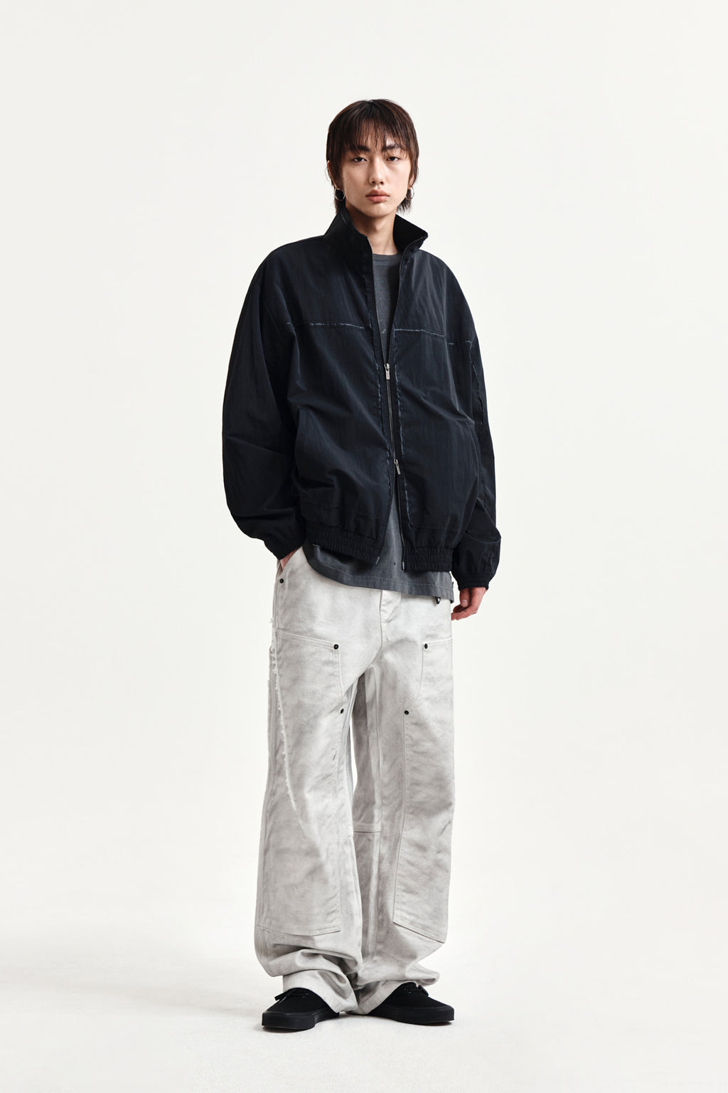 Matin Kim - Embroidery Back Logo Jumper (Black) product image 10 | TRAB K-Fashion Australia