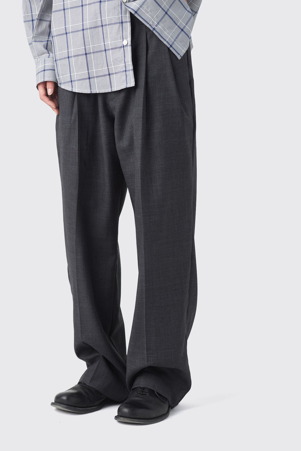 Hatchingroom - Classic Slacks Slub Dark (Grey) product image 4 | TRAB K-Fashion Australia