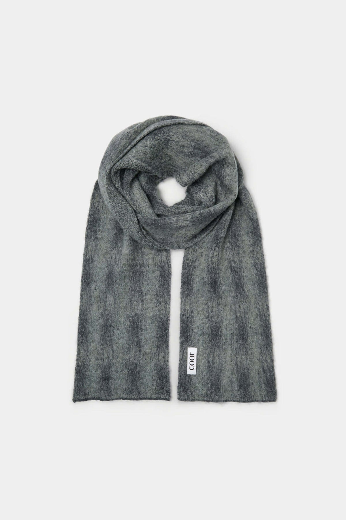 Coor - Alpaca Blend Ombre Check Muffler (Blue Gray) product image 1 | TRAB K-Fashion Australia
