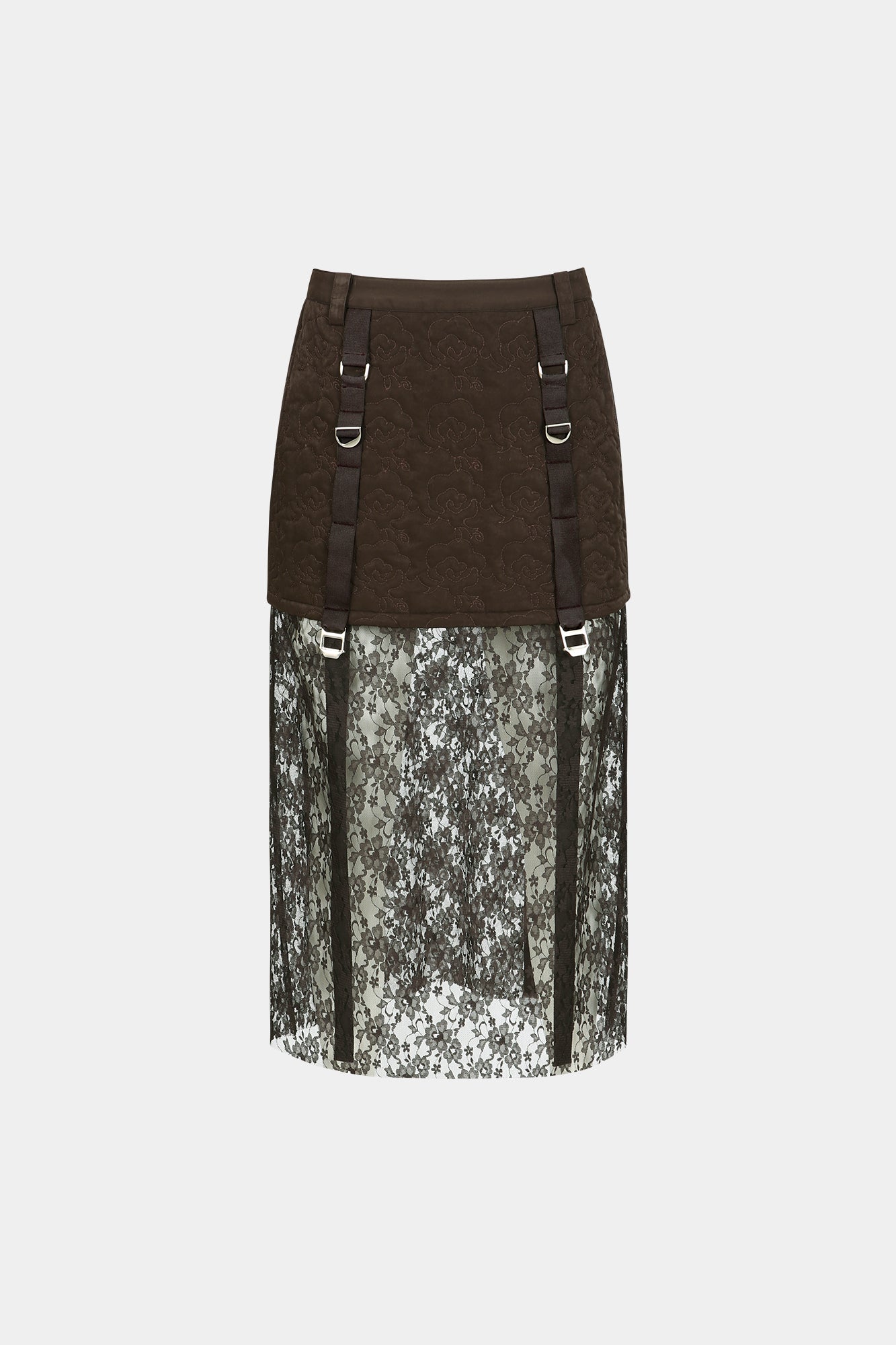 Andersson Bell - Embroidery Padded Skirt (D/Brown) product image 5 | TRAB K-Fashion Australia