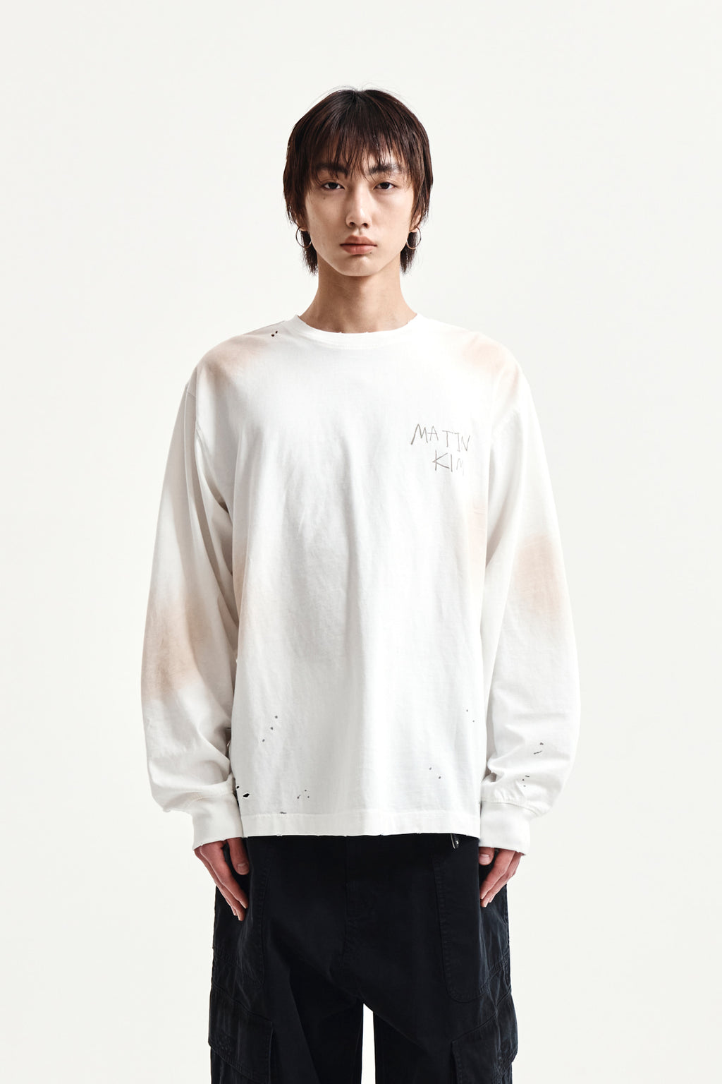 Matin Kim - Vintage Washed Logo Top (Ivory) product image 10 | TRAB K-Fashion Australia