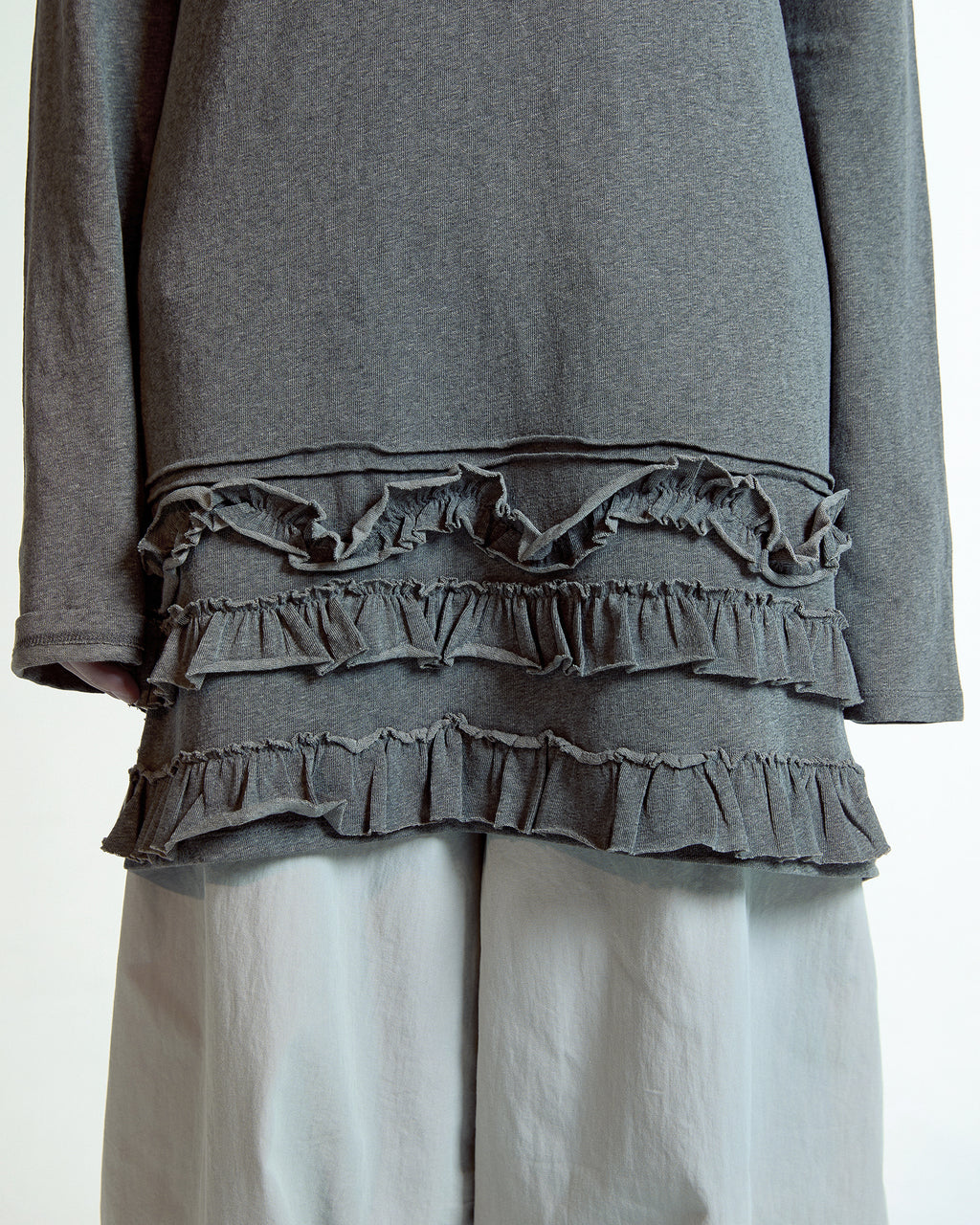 Coyseio - Bottom Multiple Frill Dress (Brown) product image 3 | TRAB K-Fashion Australia