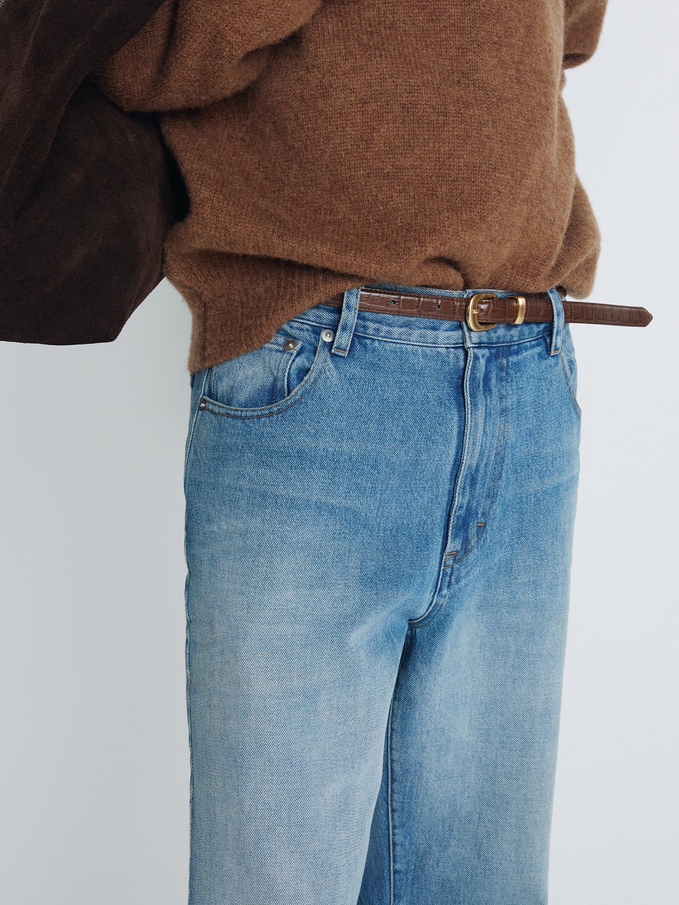Tonywack - Re-Cut Flared Denim Jeans (Worn Blue) product image 5 | TRAB K-Fashion Australia