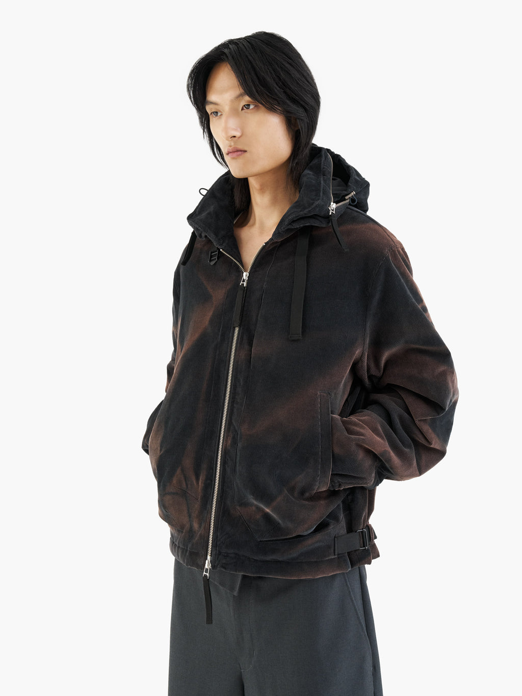 Jiyong Kim - Sun-Bleached Convertible Collar Jacket (Navy) product image 2 | TRAB K-Fashion Australia