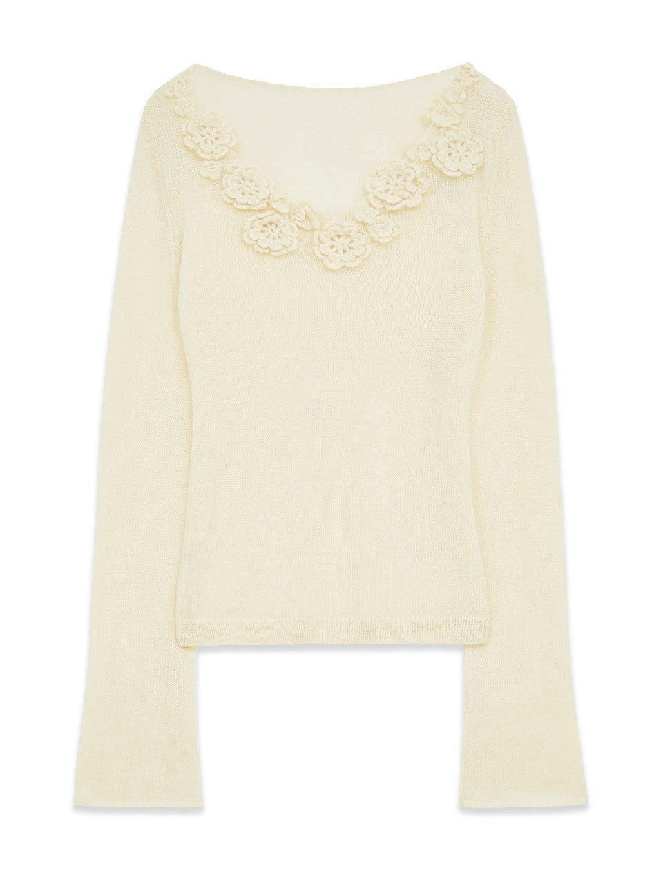 Margarin Fingers - Corsage Mix Pullover (Cream) product image 2 | TRAB K-Fashion Australia
