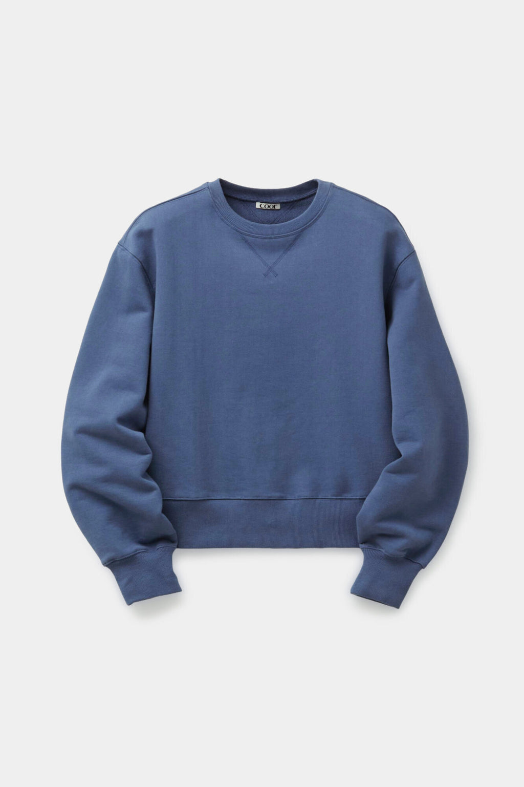 Coor - V Stitch Short Sweat Shirt (Dusty Blue) product image 1 | TRAB K-Fashion Australia