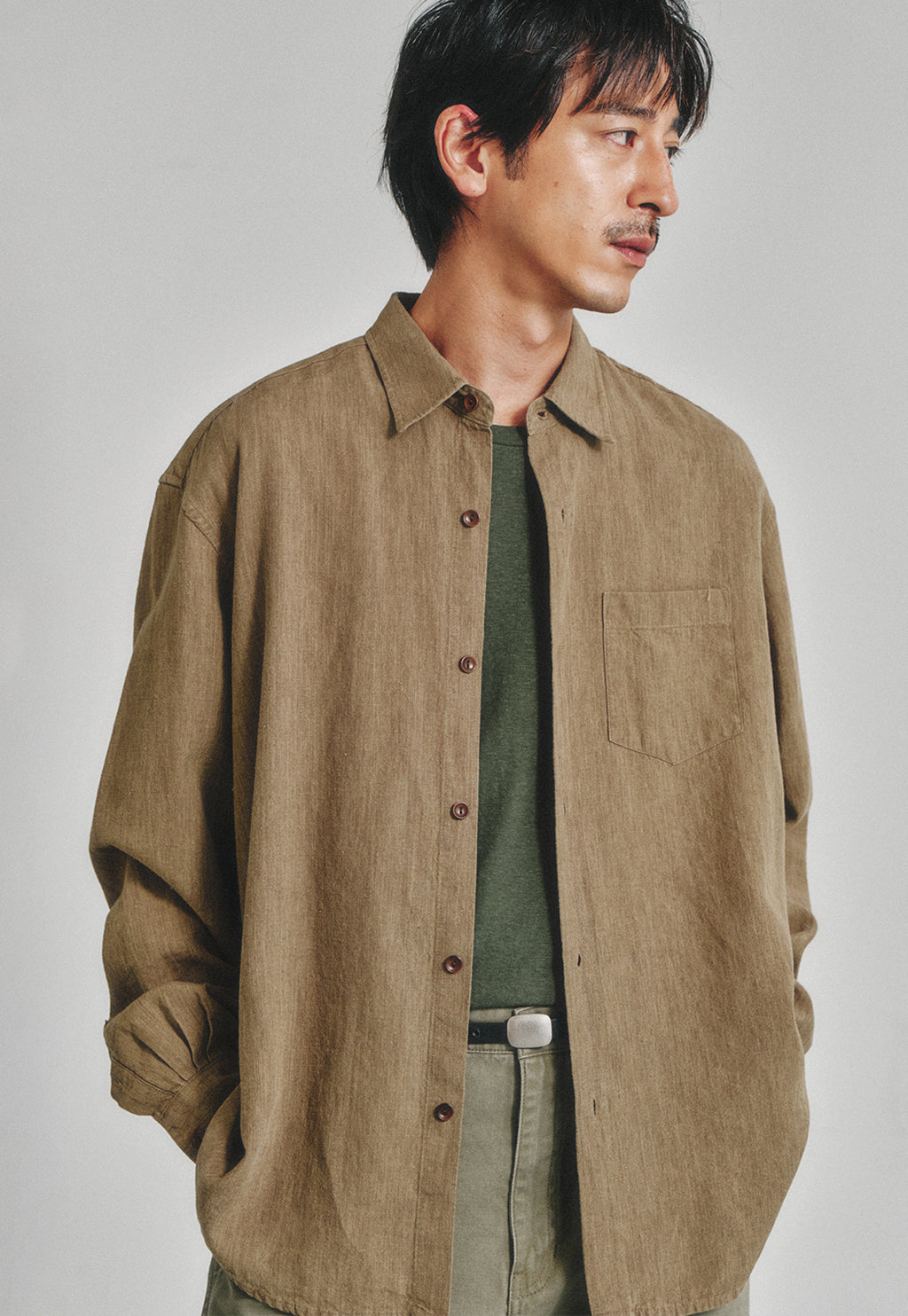 Art if acts - Washed Linen Shirt (Khaki) product image 5 | TRAB K-Fashion Australia