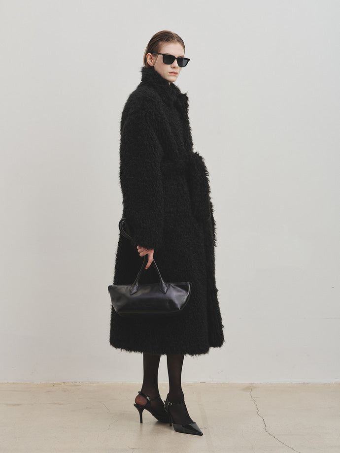 Tonywack - Oversized Black Fur Coat (Black) product image 2 | TRAB K-Fashion Australia