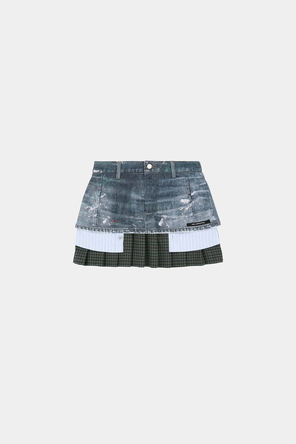 Andersson Bell - [Pre-Order – Ships July 3] Painted Denim Layered Mini Pleats Skirt (Blue) product image 14 | TRAB K-Fashion Australia