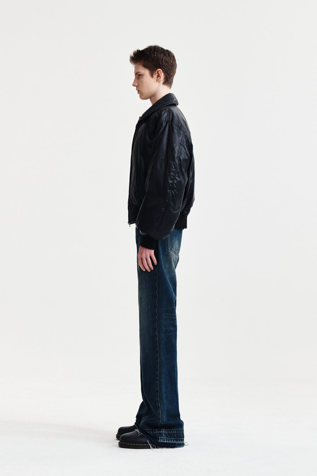 Matin Kim - Faux Leather Down Jumper (Black) product image 6 | TRAB K-Fashion Australia