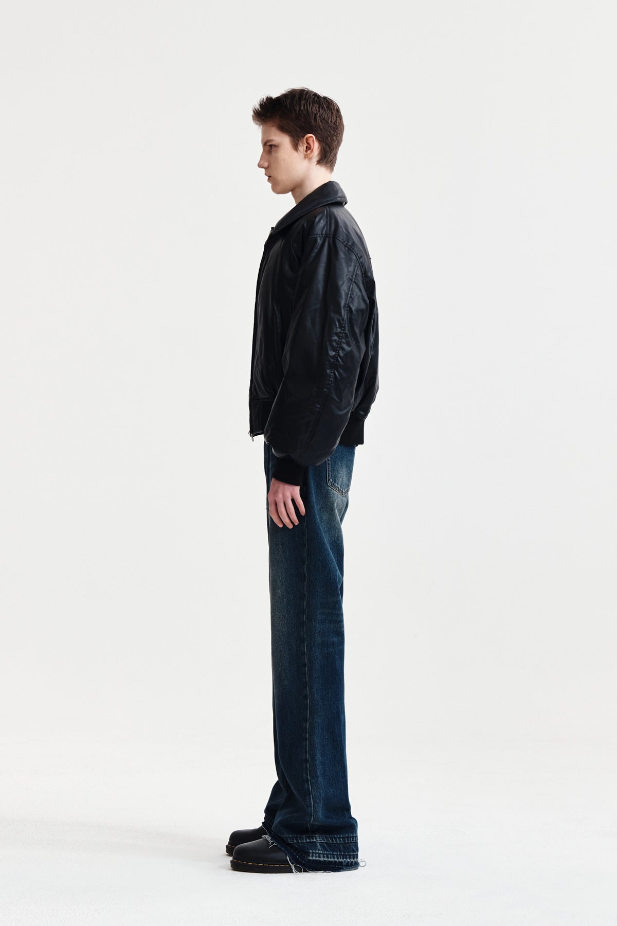Matin Kim - Faux Leather Down Jumper (Black) product image 6 | TRAB K-Fashion Australia