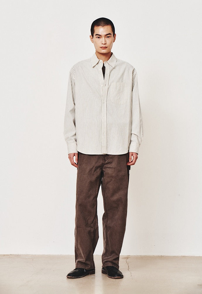 Art if acts - Washed Carpenter Pants (Mud Brown) product image 1 | TRAB K-Fashion Australia
