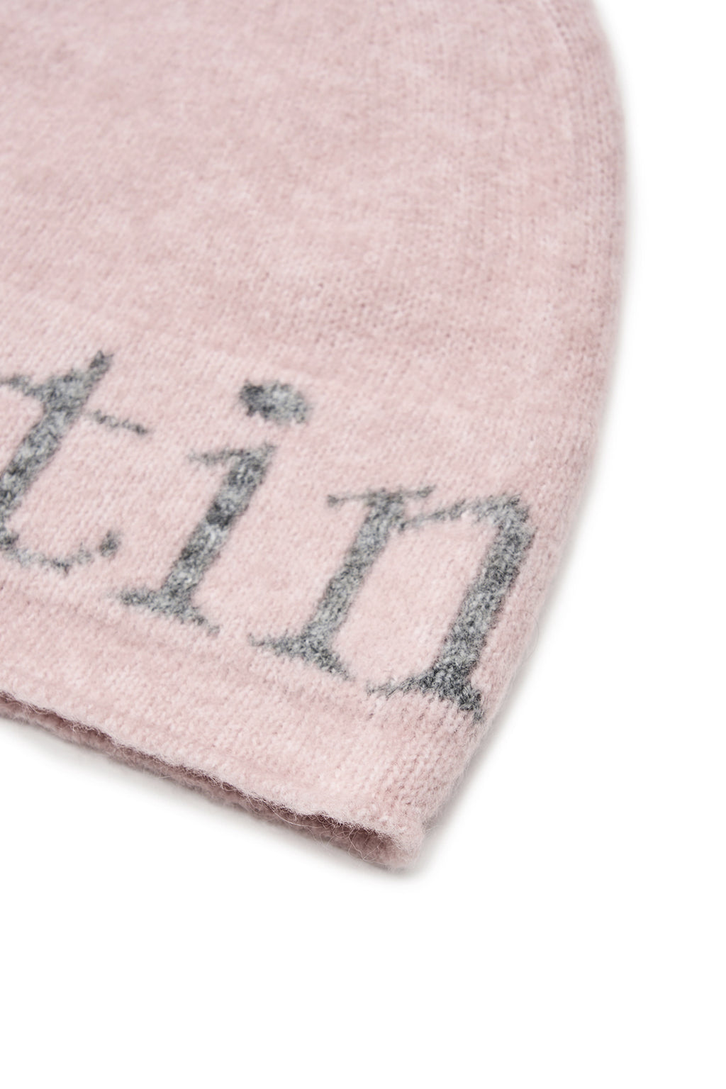 Matin Kim - Matin Logo Boucle Knit Beanie (Pink) product image 3 | TRAB K-Fashion Australia