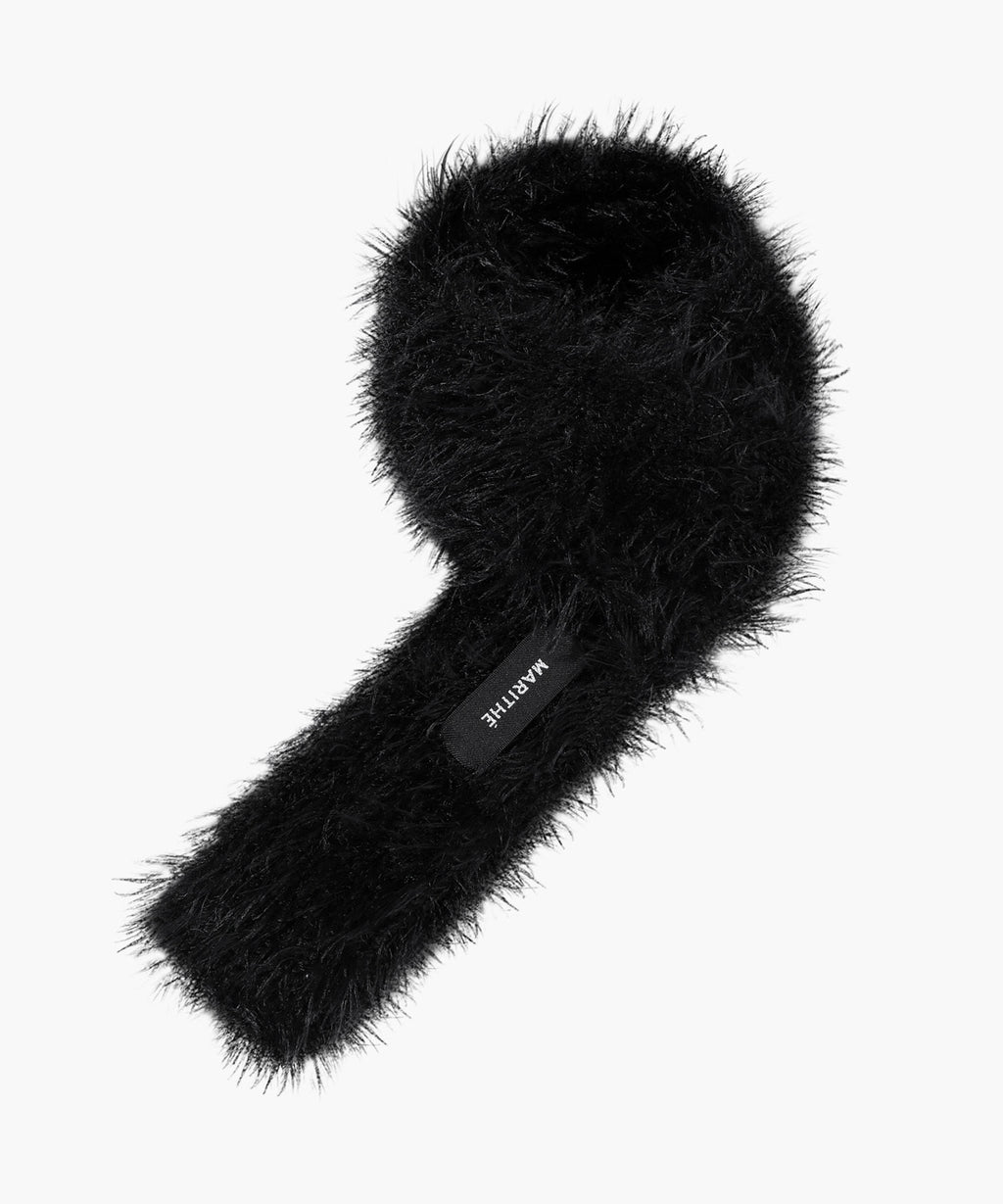 Marithe & Francois Girbaud - Regular Logo Slim Muffler (Black) product image 6 | TRAB K-Fashion Australia