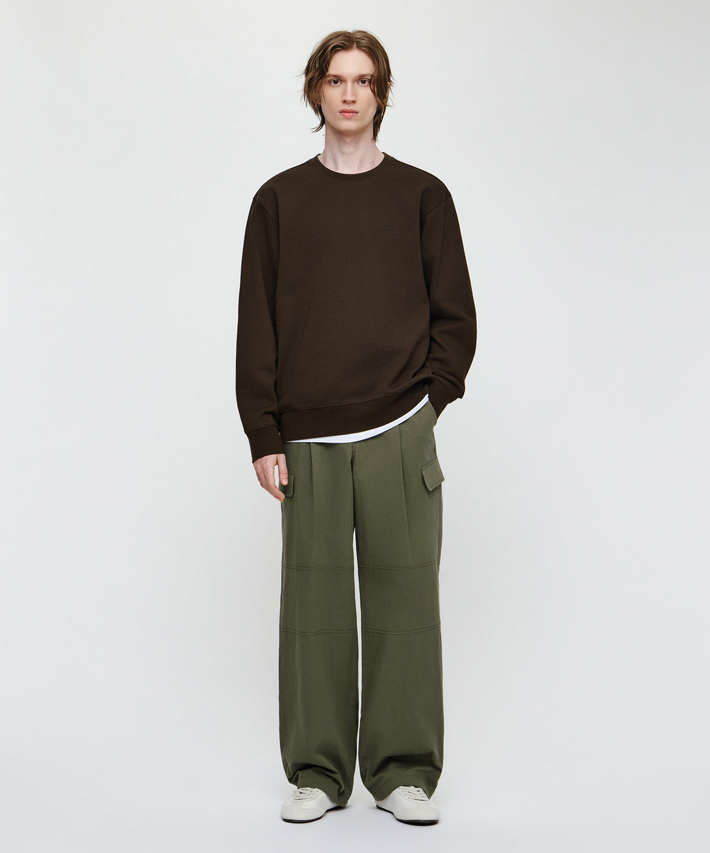 Marithe & Francois Girbaud - Small Classic Logo Embroidery Sweatshirt (Brown) product image 4 | TRAB K-Fashion Australia