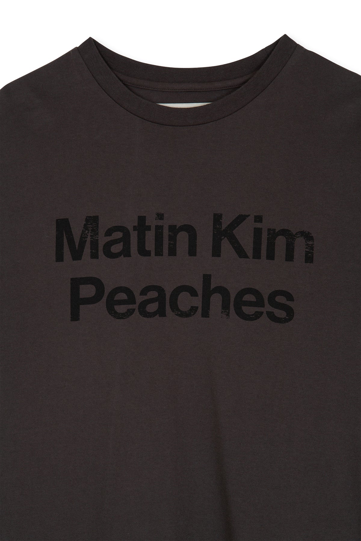 Matin Kim - Peaches Logo Graphic Top (Charcoal) product image 6 | TRAB K-Fashion Australia