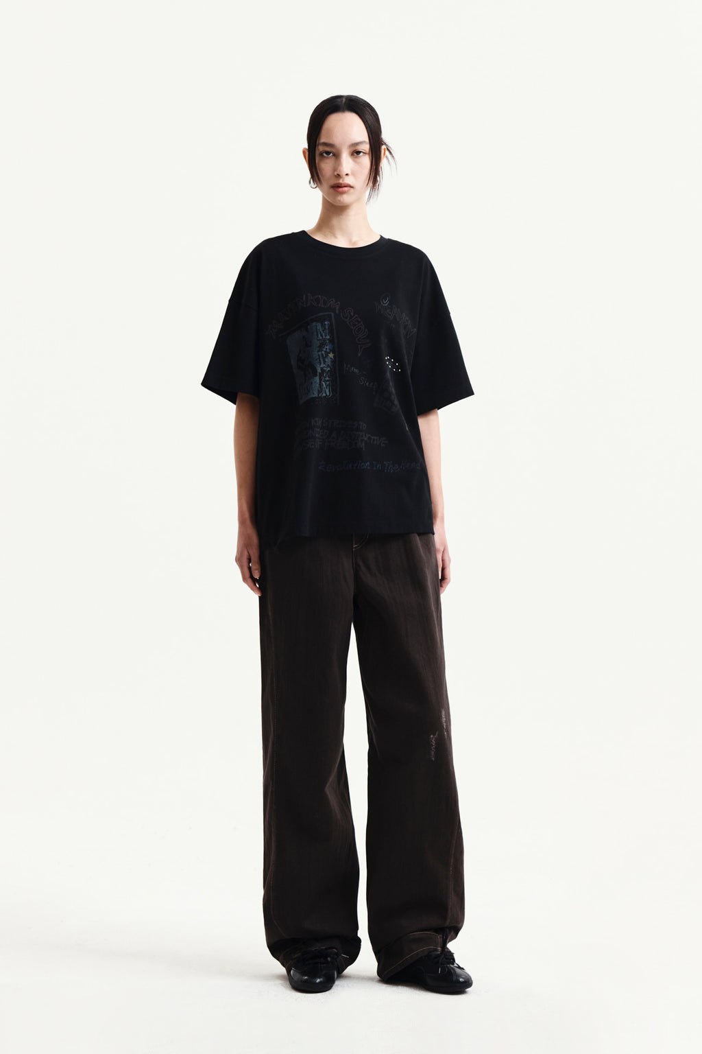 Matin Kim - Graffiti Artwork Top (Black) product image 9 | TRAB K-Fashion Australia