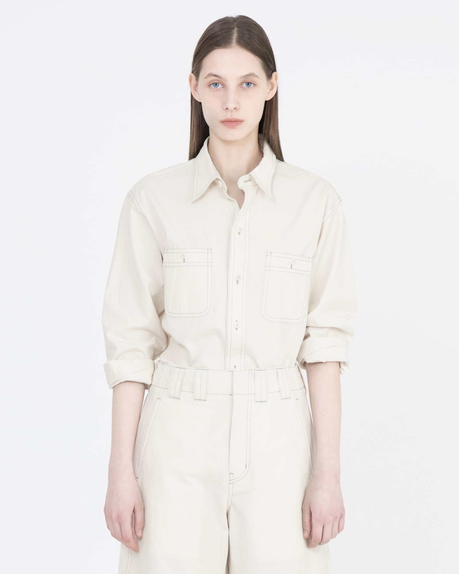 Brownyard - 25ss W Washed Work Shirt (Ecru) product image 1 | TRAB K-Fashion Australia
