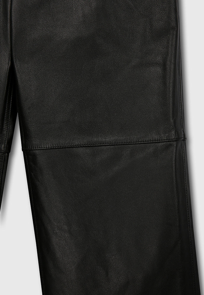 Tonywack - Calf Leather Straight-Leg Pants (Black) product image 14 | TRAB K-Fashion Australia