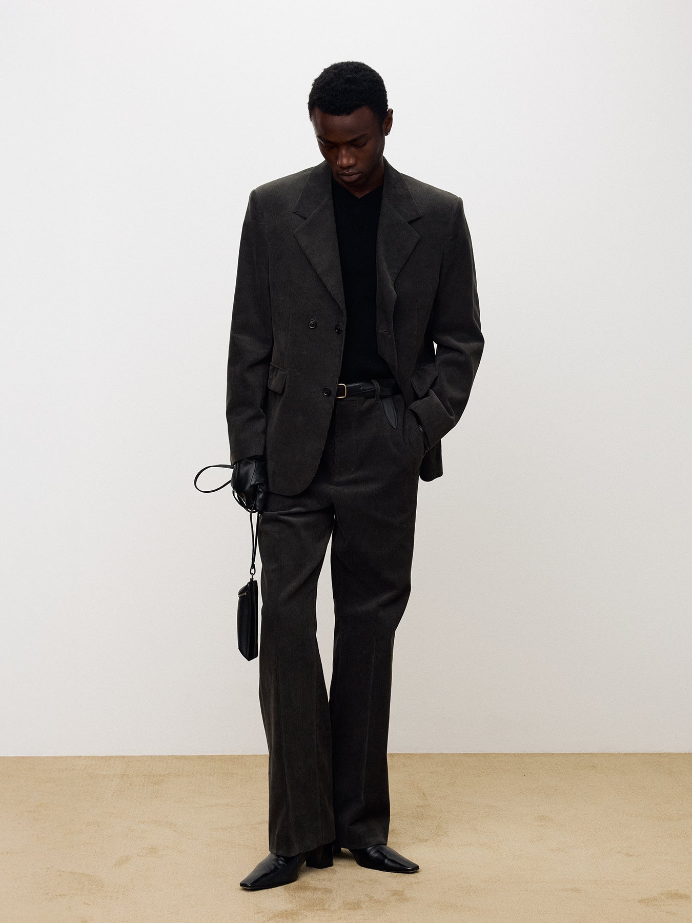 Tonywack - Corduroy Single-Breasted Tailored Jacket (Anthracite) product image 3 | TRAB K-Fashion Australia