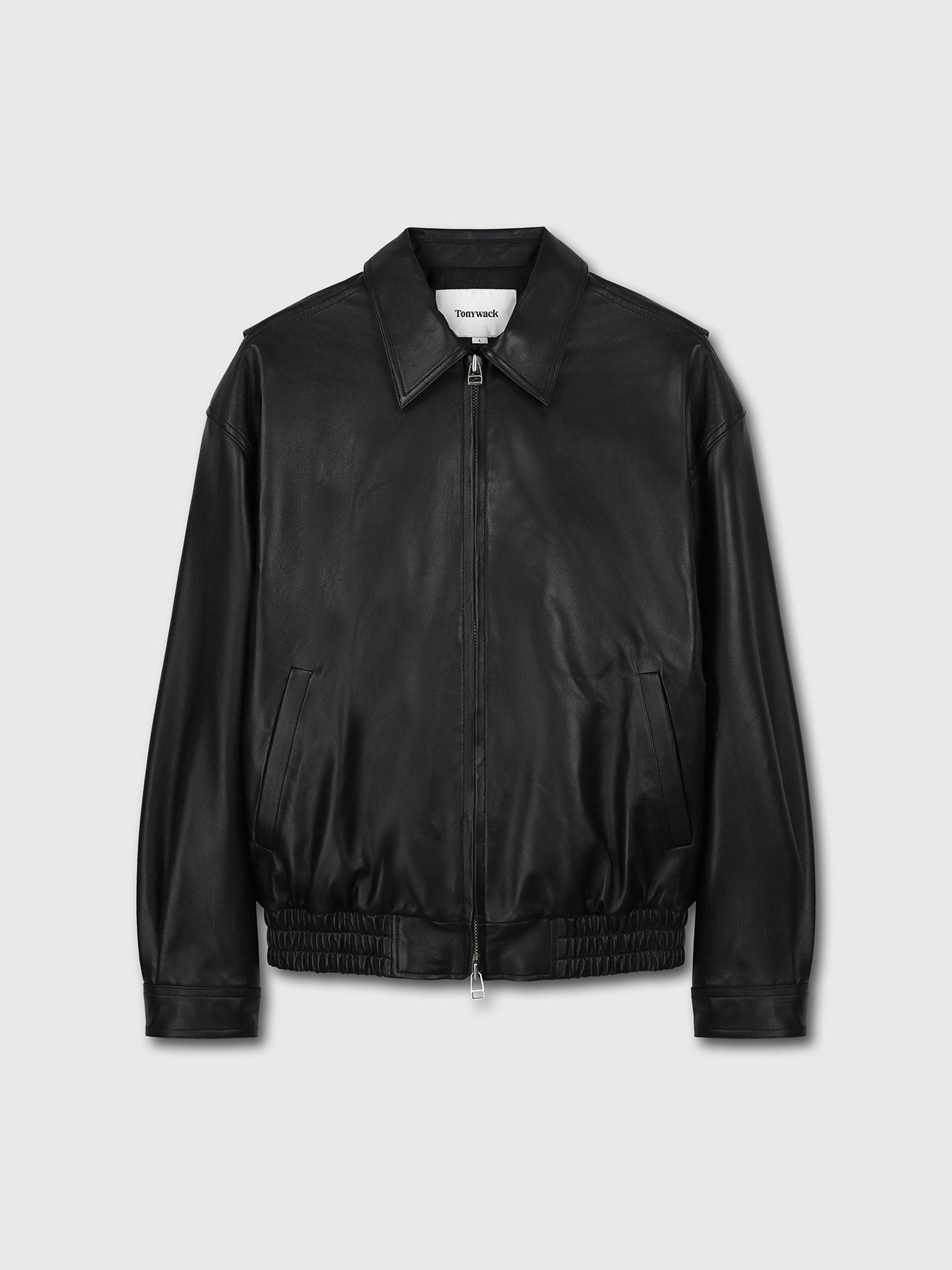 Tonywack - Leather Oversized Blouson Jacket (Black) product image 8 | TRAB K-Fashion Australia