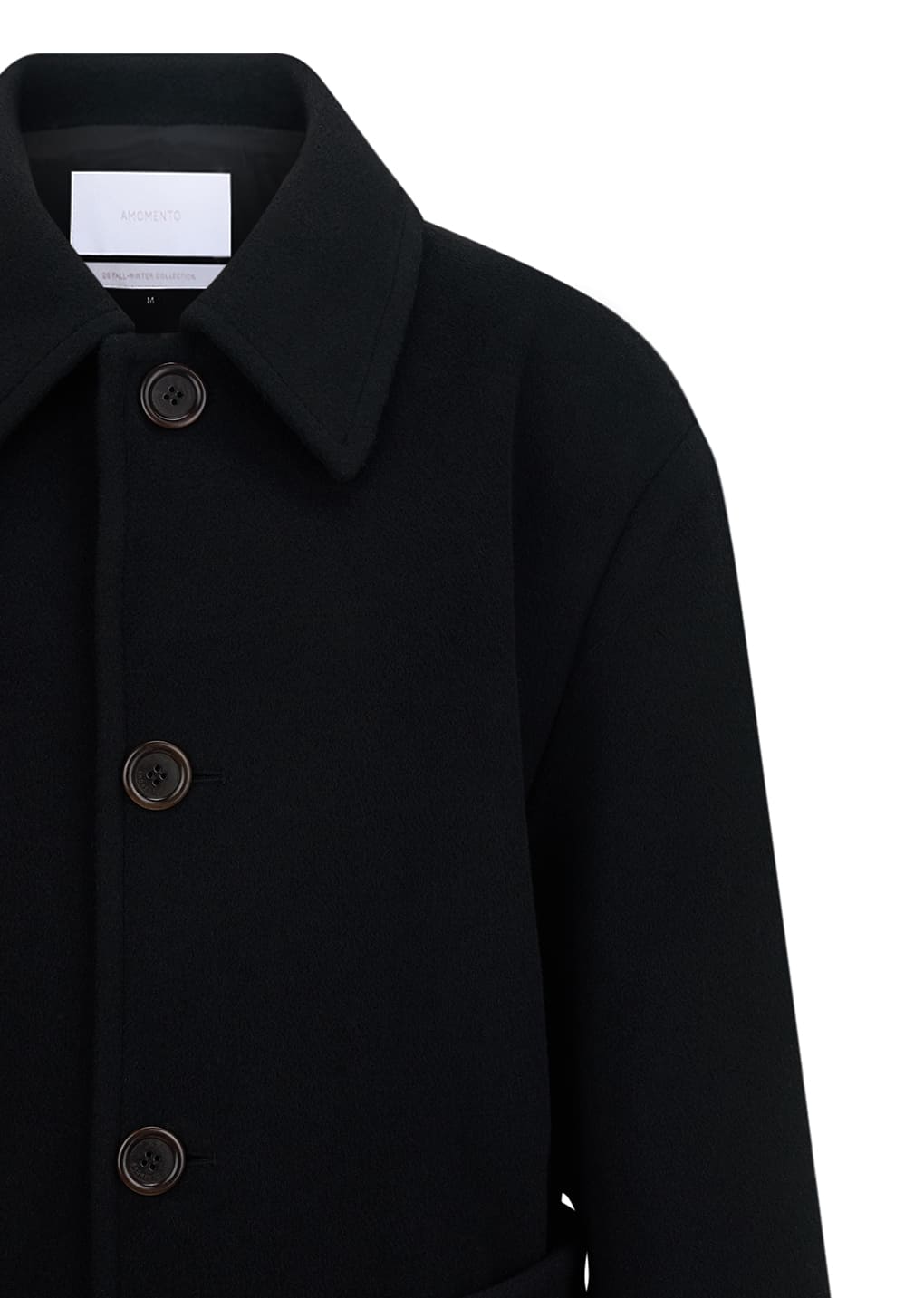 Amomento - men's single breasted long coat (Black) product image 11 | TRAB K-Fashion Australia