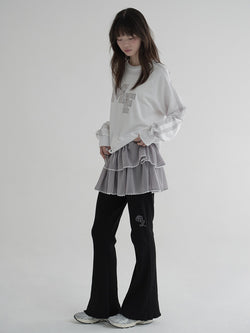 Margarin Fingers - Rose Boot-Cut Pants (Black) product image 1 | TRAB K-Fashion Australia