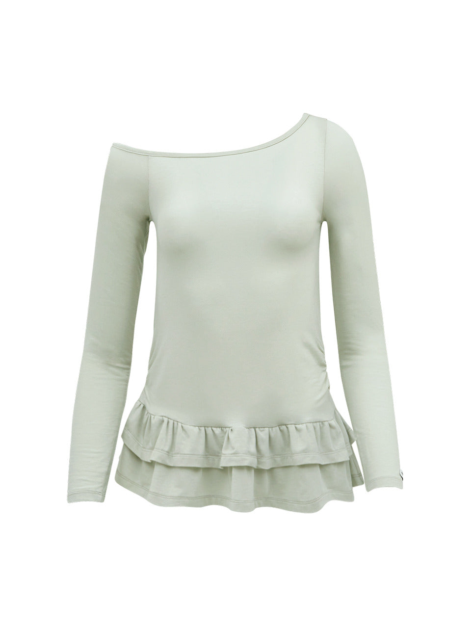 Margarin Fingers - One Shoulder Frill T (Mint) product image 2 | TRAB K-Fashion Australia