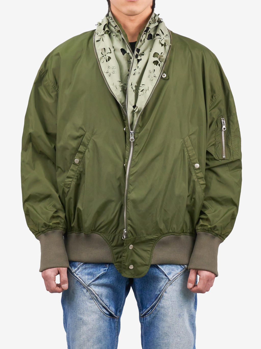 Juntae Kim - Laser-Slashed Bomber Jacket (OC1) product image 1 | TRAB K-Fashion Australia