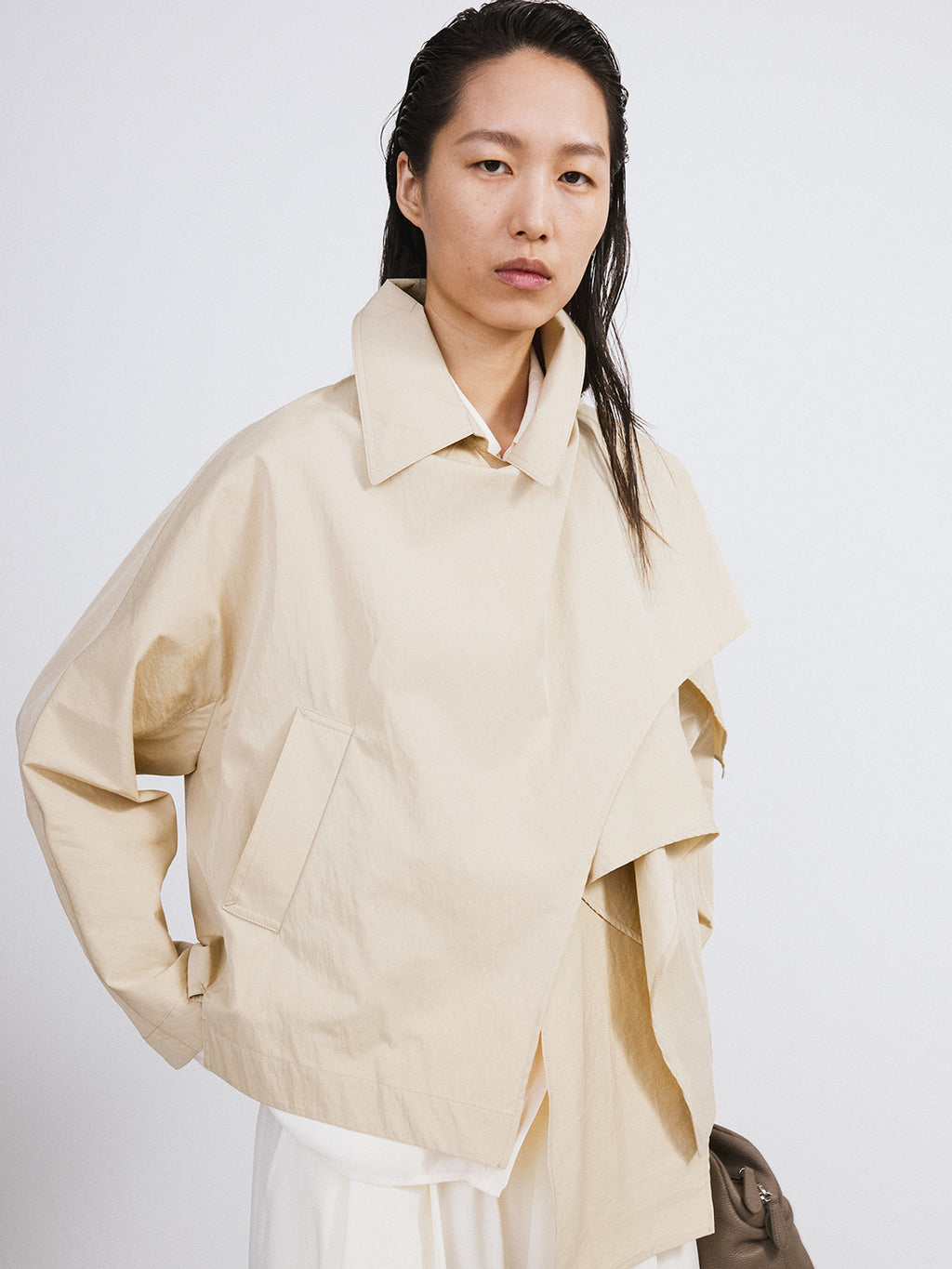 Recto - Muffler Wrap Coat (Yellow Beige) product image 2 | TRAB K-Fashion Australia