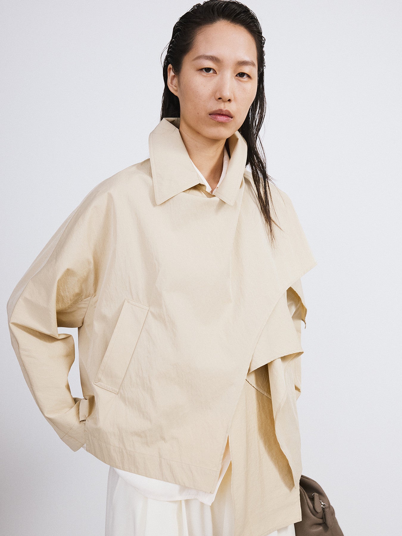 Recto - Muffler Wrap Coat (Yellow Beige) product image 2 | TRAB K-Fashion Australia