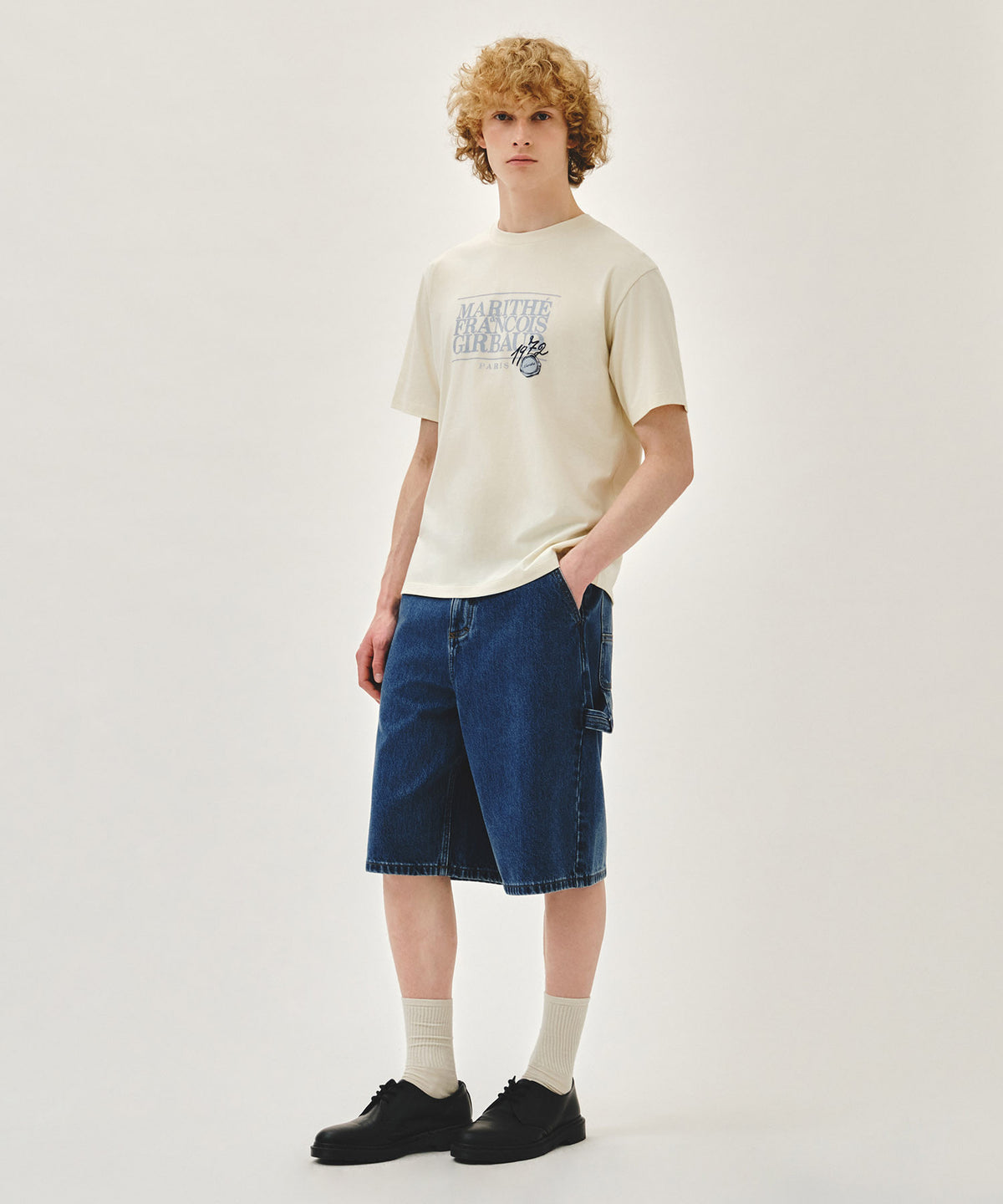 Marithe & Francois Girbaud - Bermuda Carpenter Denim Shorts (Blue) product image 4 | TRAB K-Fashion Australia