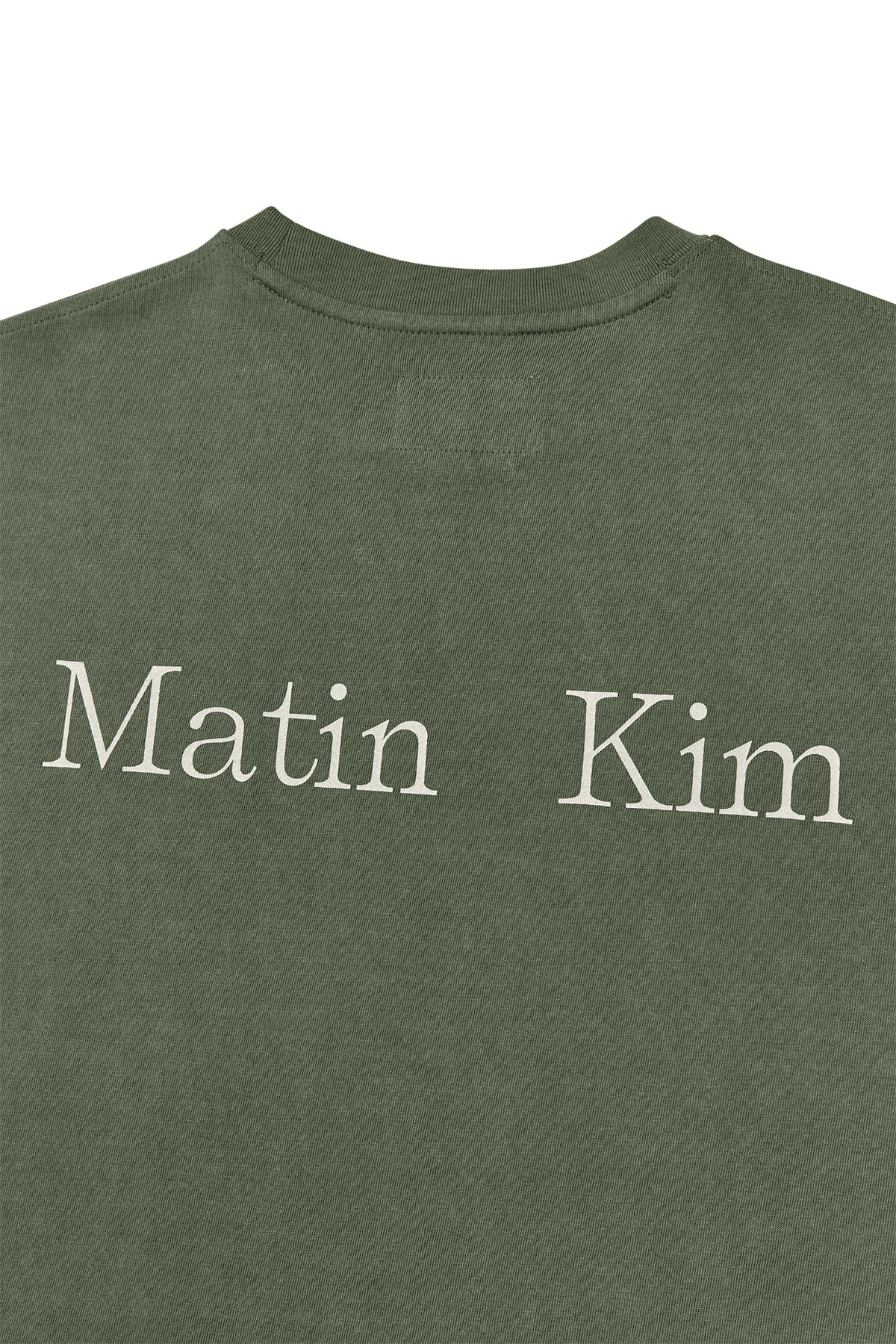 Matin Kim - Vintage Washed Logo Top (Khaki) product image 4 | TRAB K-Fashion Australia